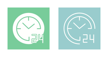 24 Hours Icon Design