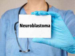 Neuroblastoma text title diagnoses medical background