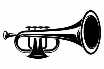 Obraz premium bugle line art silhouette vector illustration