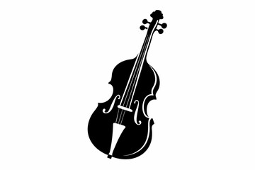 Fototapeta premium cello line art silhouette vector illustration
