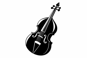 cello line art silhouette vector illustration