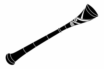 didgeridoo line art silhouette vector illustration