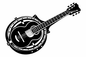 dobro line art silhouette vector illustration