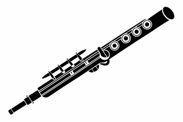 flute line art silhouette vector illustration