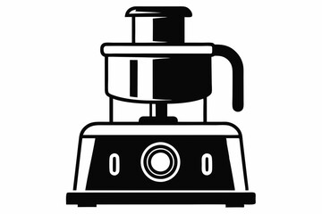 food processor line art silhouette vector illustration