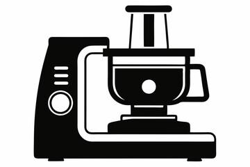 food processor line art silhouette vector illustration