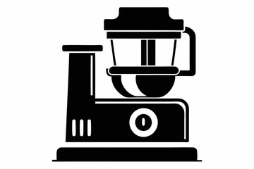 food processor line art silhouette vector illustration