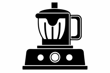 food processor line art silhouette vector illustration