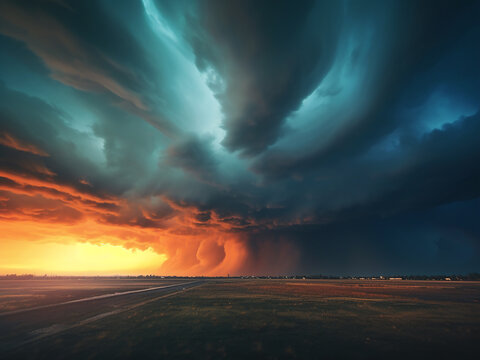 A weather front moves closer with a noticeable edge indicating a change in the atmosphere