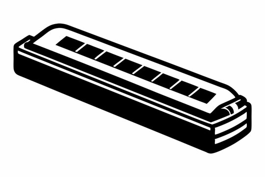 black and white harmonica musical instrument clip art preview