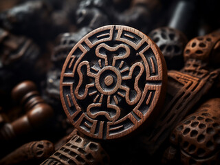 West African adinkra symbols create meaningful patterns that express wisdom and culture