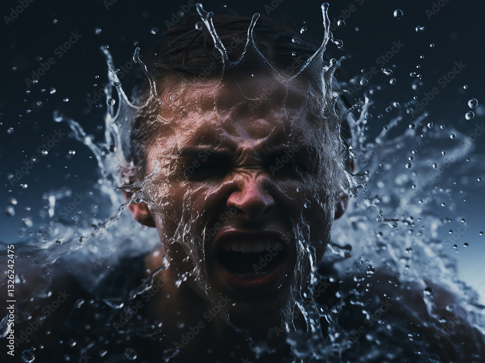 Poster fast work with edges controlling movement showing natural energy and fluid expression