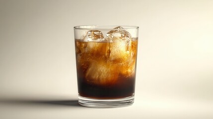 Refreshing glass of cola isolated on a white background for enjoyable beverages and classic refreshment choices