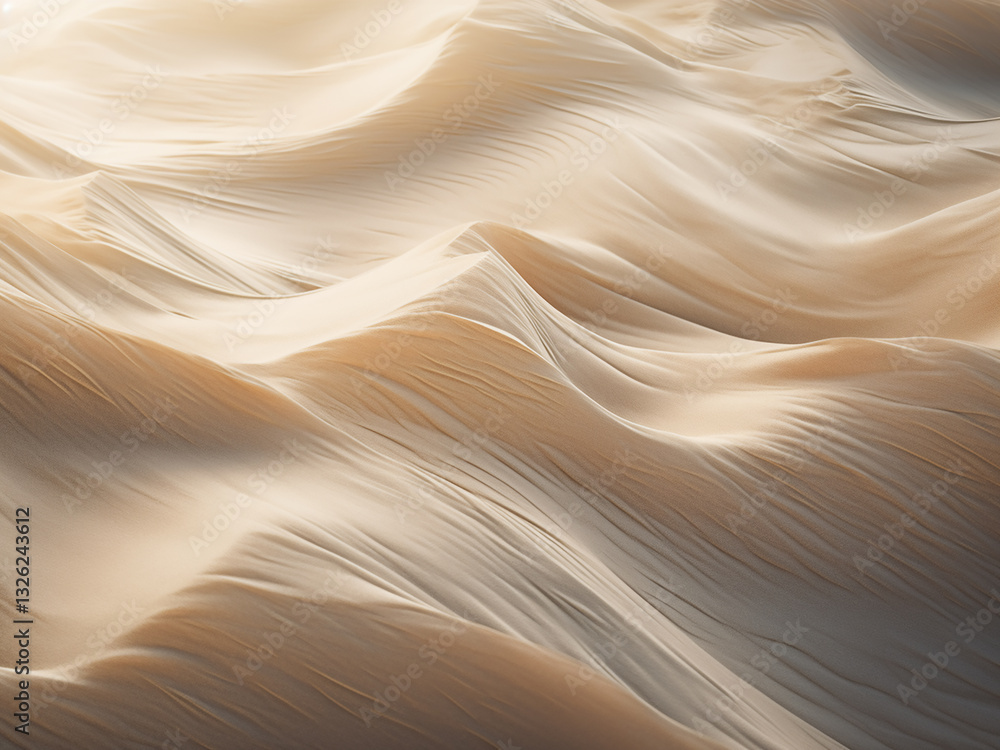 Poster wind patterns form sand moving continuously creating natural designs that display artistic beauty