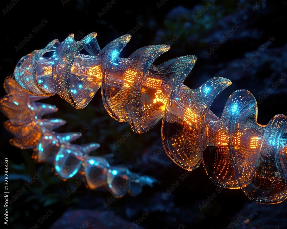 Poster beautifully illuminated string of lights creating a magical atmosphere in an outdoor setting