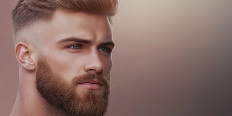 Obraz premium Man beard grooming banner