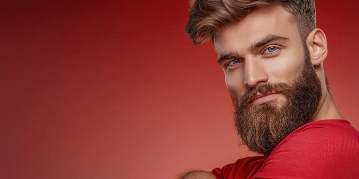 Man beard grooming banner