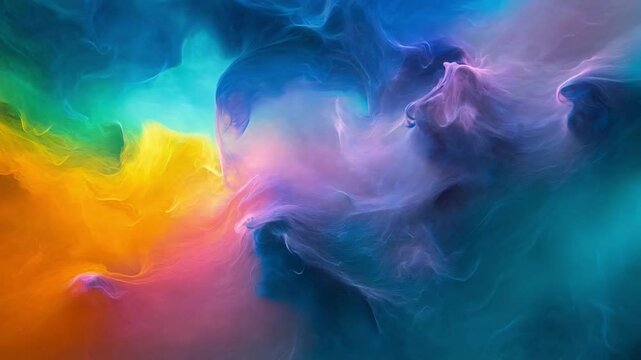 Abstract cosmic background with swirling colors and luminous effects