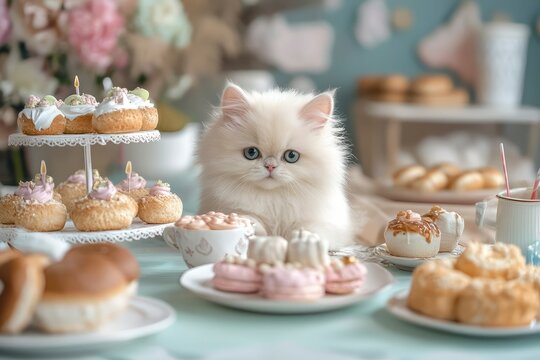 cozy stylish confectionery workshop of cute animals
