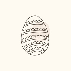 Easter egg icon. Illustration of Spring or Easter. Perfect for banner, postcard, poster, party and other decorations.