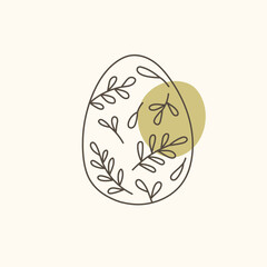 Easter egg icon. Illustration of Spring or Easter. Perfect for banner, postcard, poster, party and other decorations.
