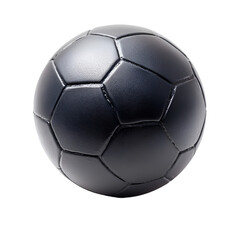Black soccer ball, isolated on black background
