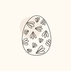 Easter egg icon. Illustration of Spring or Easter. Perfect for banner, postcard, poster, party and other decorations.