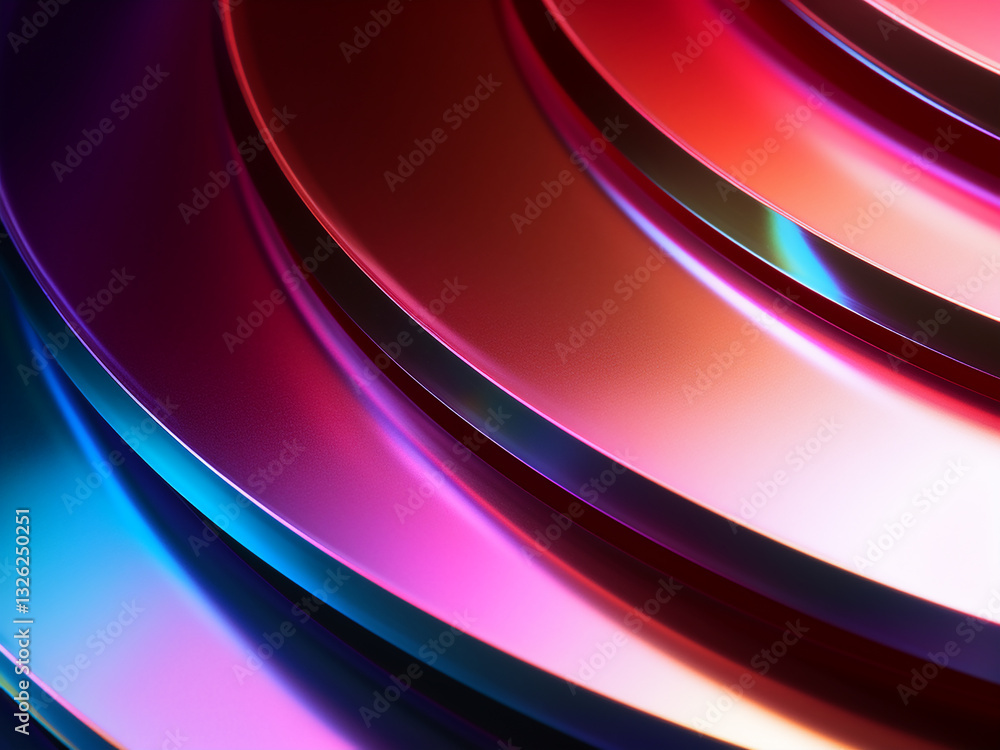 Poster anodized titanium surface shifting rainbow colors while maintaining a pristine technical finish