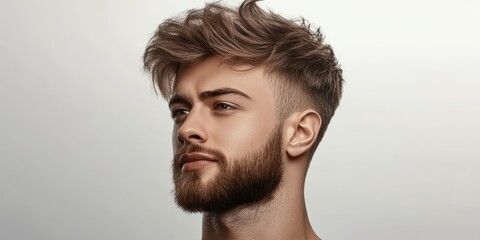 Fototapeta premium Man haircut grooming banner