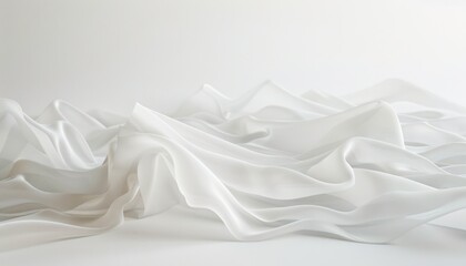 White background with undulating waves, creating an abstract and calming visual effect. The gentle curves of the wave patterns add movement to the minimalist design