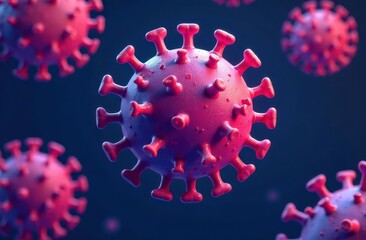 Visual representation of a viral particle under microscopic observation