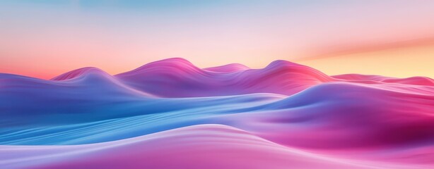 Majestic mountain range silhouetted against a stunning pink and blue sky at dusk