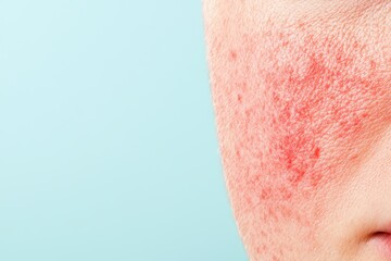 Fototapeta premium Close-Up of Red Rashes on Skin Showing Medical Condition Concept and Symptoms of Dermatitis
