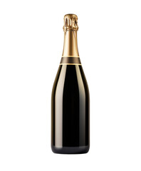 bottle of champagne isolated on white or transparent png