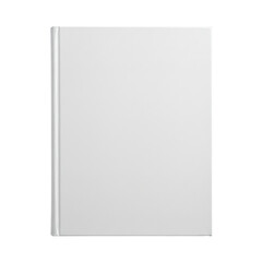 white book cover mockup, front and side view mock-up, template design, isolated on a transparent background. PNG, cutout, or clipping path.