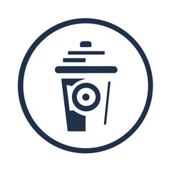 Coffee Cup 43 - Logo Icon White Blue-01