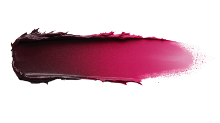 Ombré lipstick swatch, gradient effect from deep burgundy to soft pink, smooth creamy finish, ultra-realistic beauty texture, PNG 