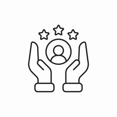 hand rating icon vector sign