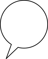 White speech bubble in flat design, chatting box, message box icon. Balloon doodle style of thinking sign symbol. Speech bubble isolated on background.