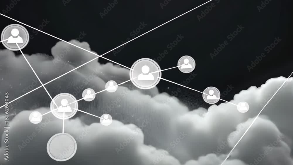 Poster Cloud particles create an abstract minimal backdrop for creative projects and designs, Cloud particles background Abstract minimal Backdrop