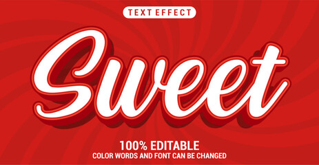 Editable Sweet text style effect