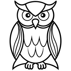 One-Line Owl Vector Design