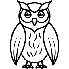 One-Line Owl Vector Design