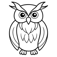 One-Line Owl Vector Design