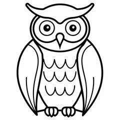 One-Line Owl Vector Design