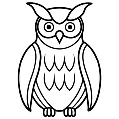 One-Line Owl Vector Design