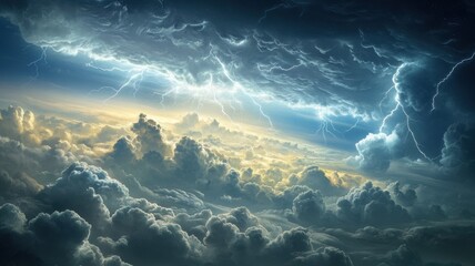 Massive thunderstorm fronts rolling across land, seen from space. View from space