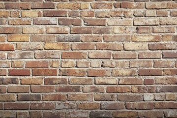 Obraz premium Rustic brick wall with weathered texture and aging mortar. AI generated