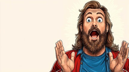 Jesus with his hands raised up, symbolizing openness and acceptance in a beautiful watercolor illustration