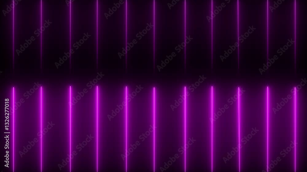 Poster bright neon red stripes abstract 3d motion background. seamless looping animation.abstract glowing r